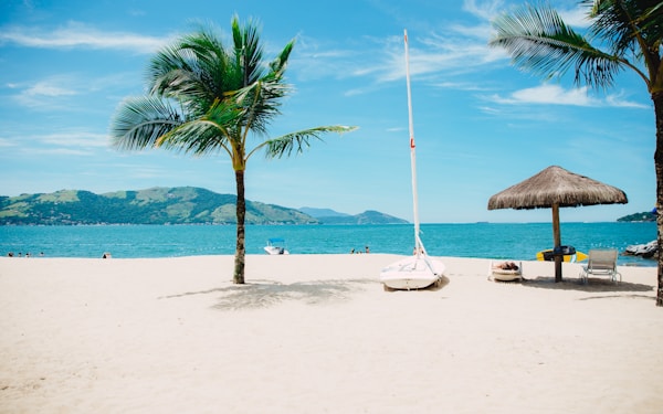 Community bulletin board at a coastal café